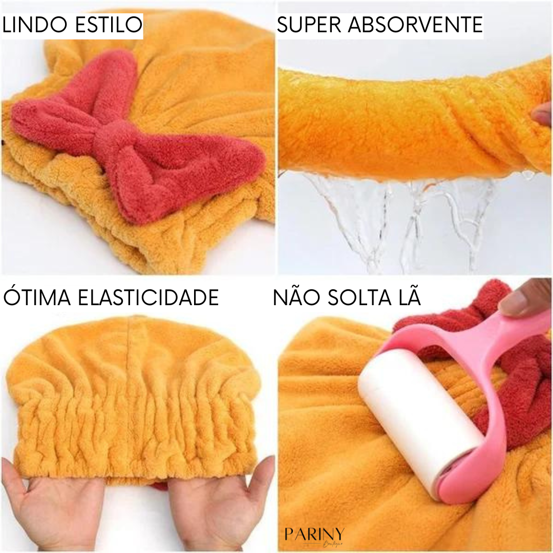 [COMPRE 1 LEVE 3] Touca de Banho Pariny - Micro Fibra, Anti Frizz com Secagem Rápida / FRETE GRÁTIS - POUCAS UNIDADES