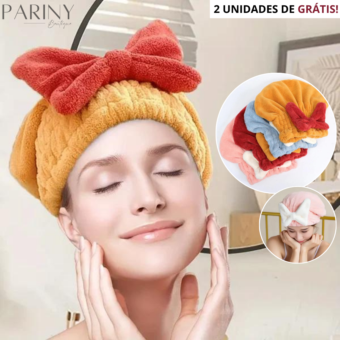 [COMPRE 1 LEVE 3] Touca de Banho Pariny - Micro Fibra, Anti Frizz com Secagem Rápida / FRETE GRÁTIS - POUCAS UNIDADES